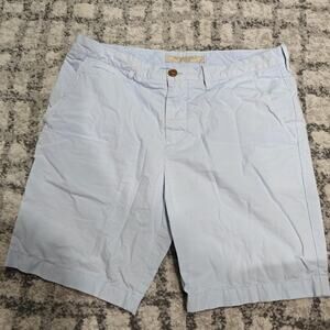 Burberry Brit Mens Chino Shorts Light Blue Cotton Twill Size 31 Waist 34 Luxury